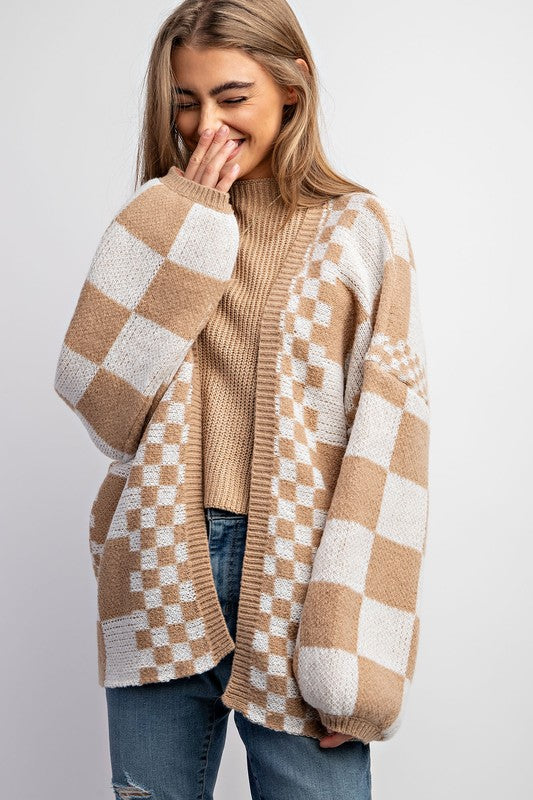 Checkered Cozy Cardi