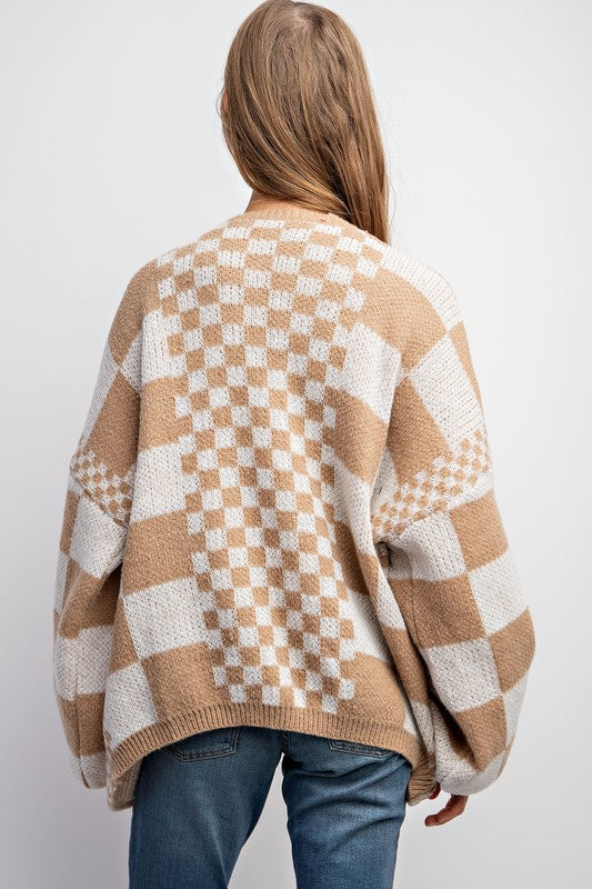 Checkered Cozy Cardi